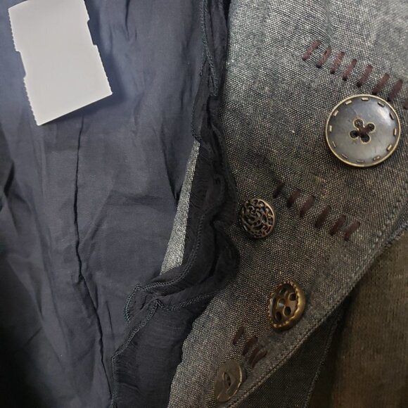 Vasteed Ruffle Edge Polka Dot Button lapel Jacket Blazer NWT size XL - Picture 6 of 12